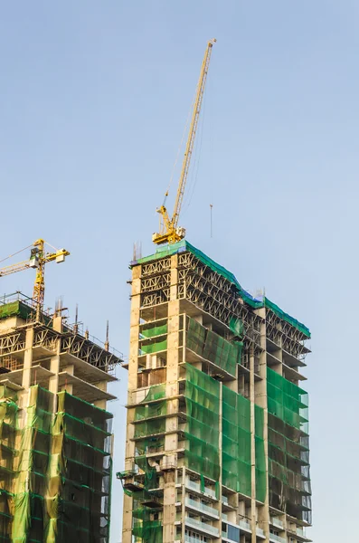 Estaleiro de construção de gruas — Fotografia de Stock