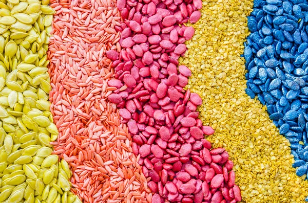 Colorful seeds texture using as background — Stock Photo, Image