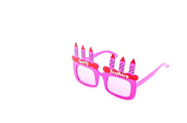 Joyeux anniversaire lunettes de soleil isolé fond blanc — Photo