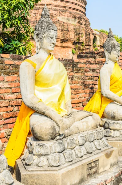 Храм ВАТ Яй chaimongkol в Таїланді Аюттхая — стокове фото