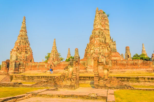 Wat Chai Watthanaram Tempel in Ayutthaya Thailand — Stockfoto