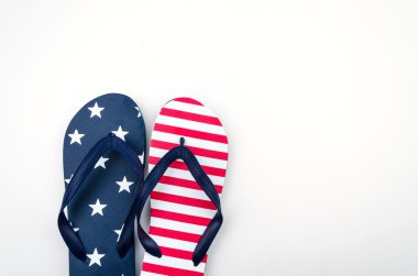 flip flop'lar izole beyaz arka plan