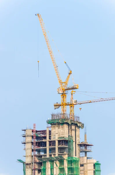 Bouw kraan gebouw — Stockfoto