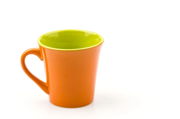 Taza naranja aislada — Foto de Stock