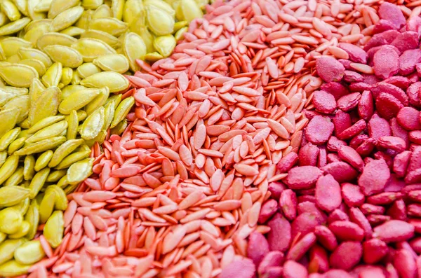 Kleurrijke zaden textuur als achtergrond gebruiken — Stockfoto