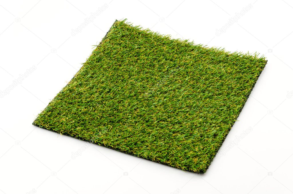 Grass mat isolated white background