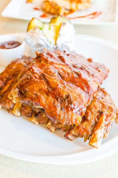 BBQ ribs biff — Stockfoto