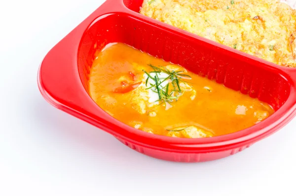 Red curry rice — Stock Photo, Image