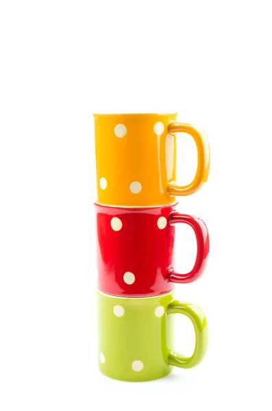 Color mug isolated white background — Stock Photo, Image