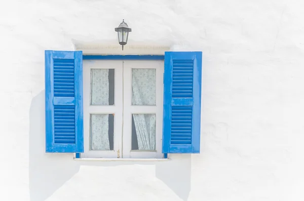 Fenster santorini — Zdjęcie stockowe