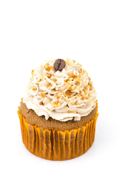 Kaffe cupcake isolerade vit bakgrund — Stockfoto