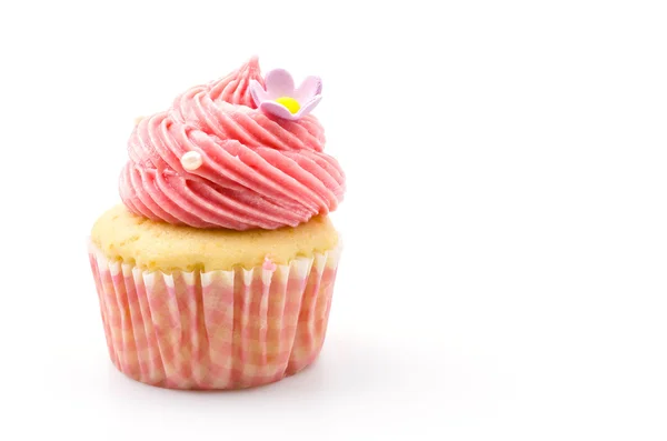 Cupcake vaniglia isolato sfondo bianco — Foto Stock