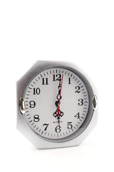 Clock isolated white background — Stock Photo, Image