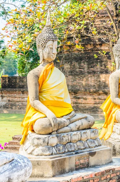 Wat Yai Chaimongkol tempel i ayutthaya Thailand - Stock-foto