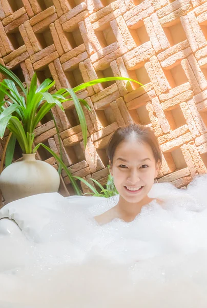 Women spa bath in jacuzzi — Stock Photo, Image