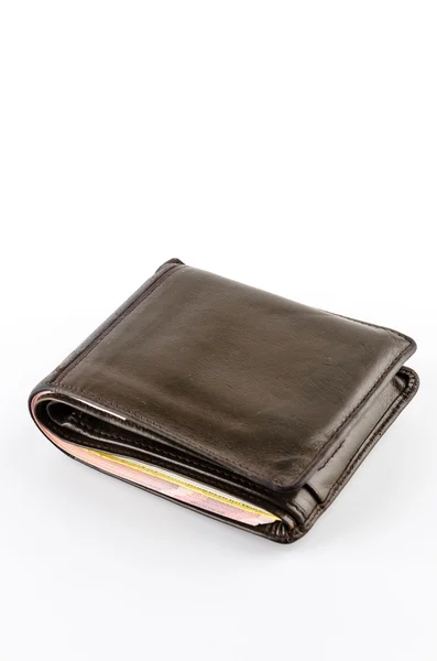 Brieftasche isoliert weißen Hintergrund — Stockfoto