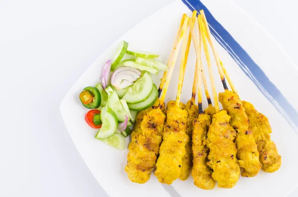 Carne de cerdo satay thai cocina comida — Foto de Stock