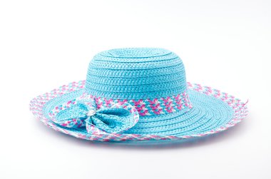 plaj şapka izole beyaz arka plan