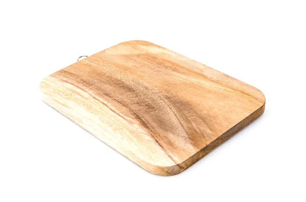 Wood cutting board isolated white background — Stock Photo, Image