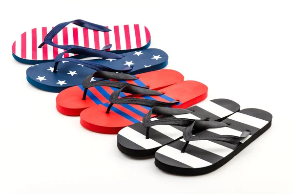 Flip Flops isolierter weißer Hintergrund — Stockfoto