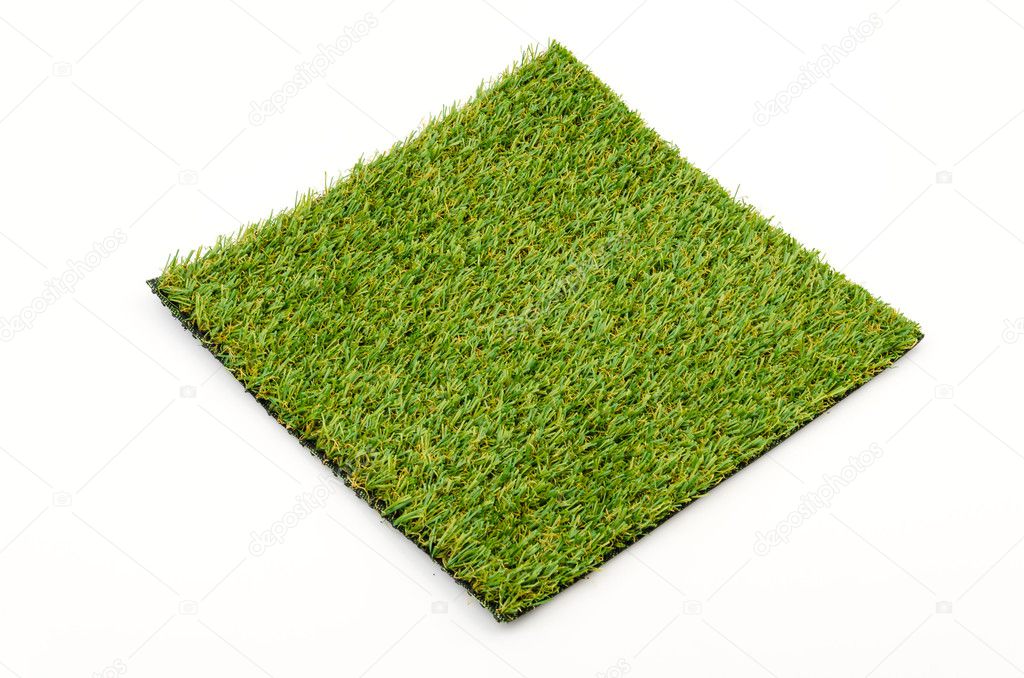 Grass mat isolated white background