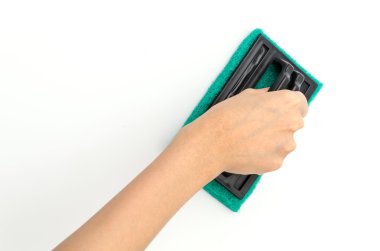 Fırça izole beyaz arka plan fırçalayın