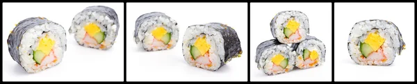 Sushi aislado fondo blanco —  Fotos de Stock