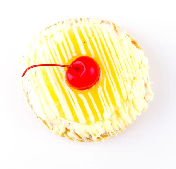 Cherries Donut isolated on white background — Stock Photo, Image