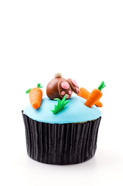 Ostern Cupcakes isoliert weißen Hintergrund — Stockfoto