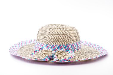 plaj şapka izole beyaz arka plan