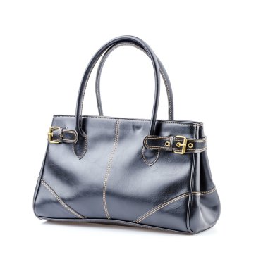 kadın deri çanta izole beyaz arka plan