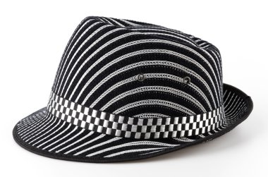 Vintage panama şapka izole beyaz arka plan