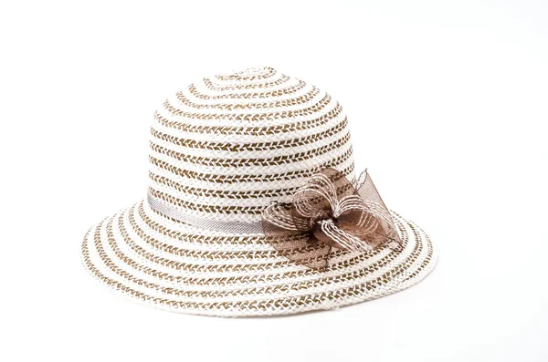 Plaj şapka izole beyaz arka plan — Stok fotoğraf