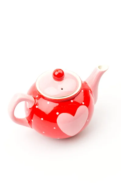 Isolated heart kettle — Stock Photo, Image