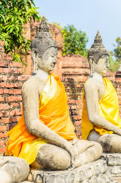 Wat Yai Chaimongkol temple in ayutthaya Thailand — Stock Photo, Image