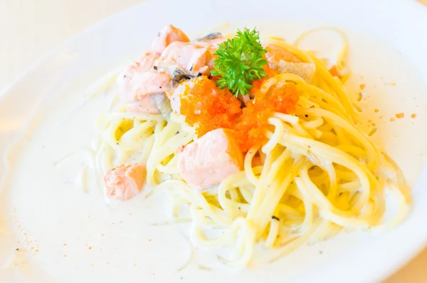 Salmon pasta — Stock Photo, Image