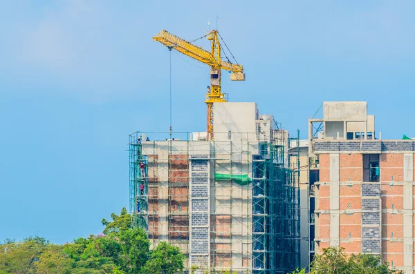 Construcción de grúas — Foto de Stock