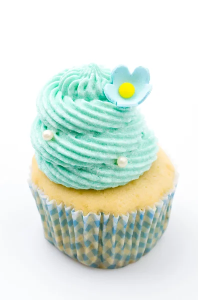 Cupcake vaniglia isolato sfondo bianco — Foto Stock