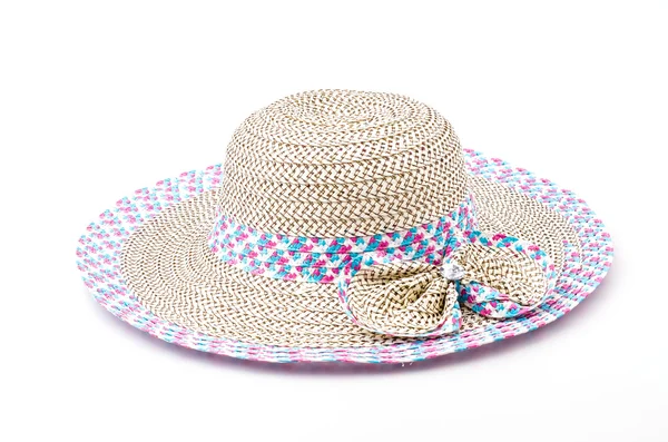 Καπέλο απομονωμένη παραλία λευκό φόντο — Φωτογραφία Αρχείου