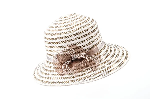 Plaża kapelusz na białym tle — Zdjęcie stockowe