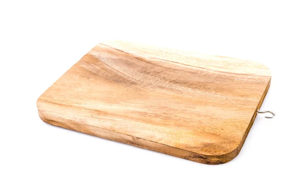 Wood cutting board isolated white background — Stock Photo, Image