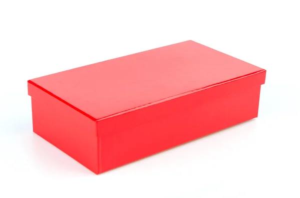 Red box isolated white background — Stock Photo, Image