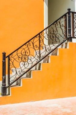 Staircase brick wall