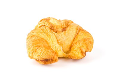 kruvasan izole beyaz arka plan