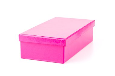 pembe kutu izole beyaz arka plan