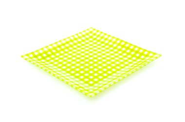 Yeşil plaka izole beyaz arka plan