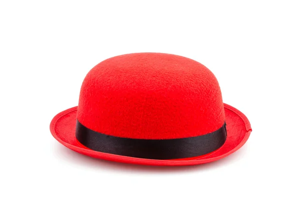 Chapeau rouge isolé fond blanc — Photo