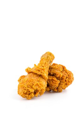 Kızarmış tavuk izole edilmiş beyaz arkaplan