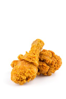 Kızarmış tavuk izole edilmiş beyaz arkaplan