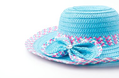 plaj şapka izole beyaz arka plan